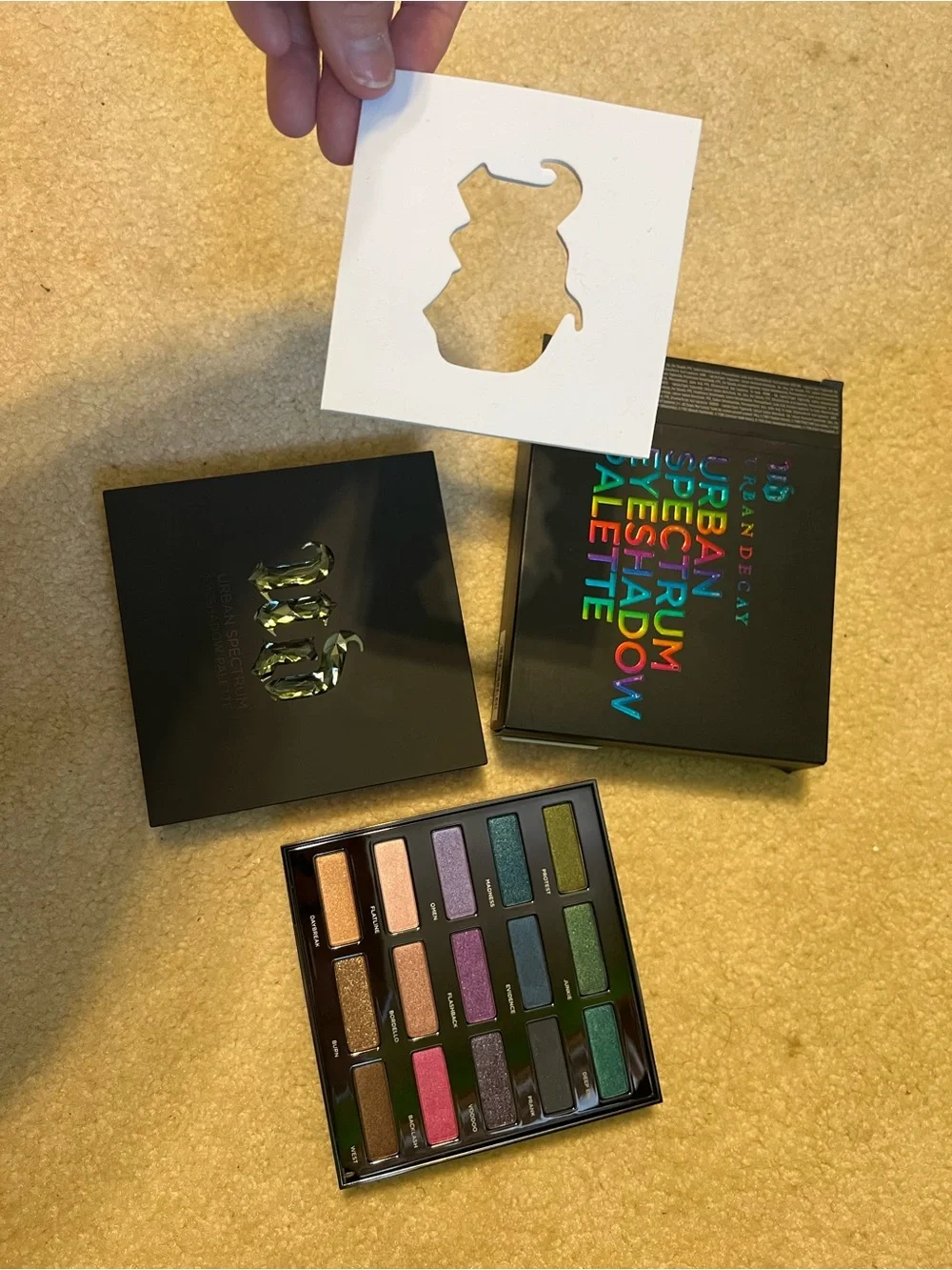 Urban Decay Vice Iridescent Black & Holographic Eyeshadow Palette with Pouch